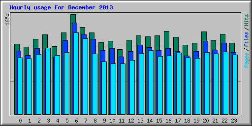 Hourly usage for December 2013
