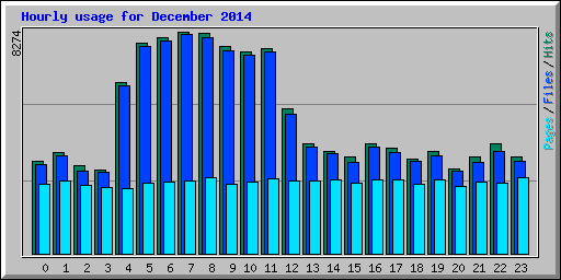 Hourly usage for December 2014