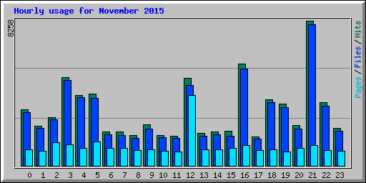 Hourly usage for November 2015