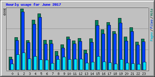 Hourly usage for June 2017